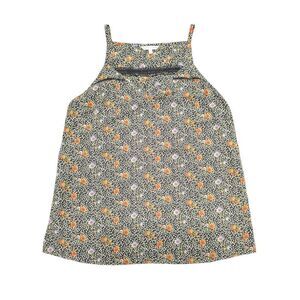 Your Story Floral Tank Top Brown Orange Flowers Women's Large
